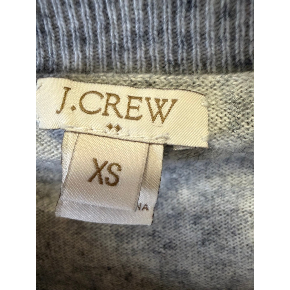 Women's J.CREW Gray Crew Neck Sweater with Yellow Pear Graphic XS - Picture 3 of 7